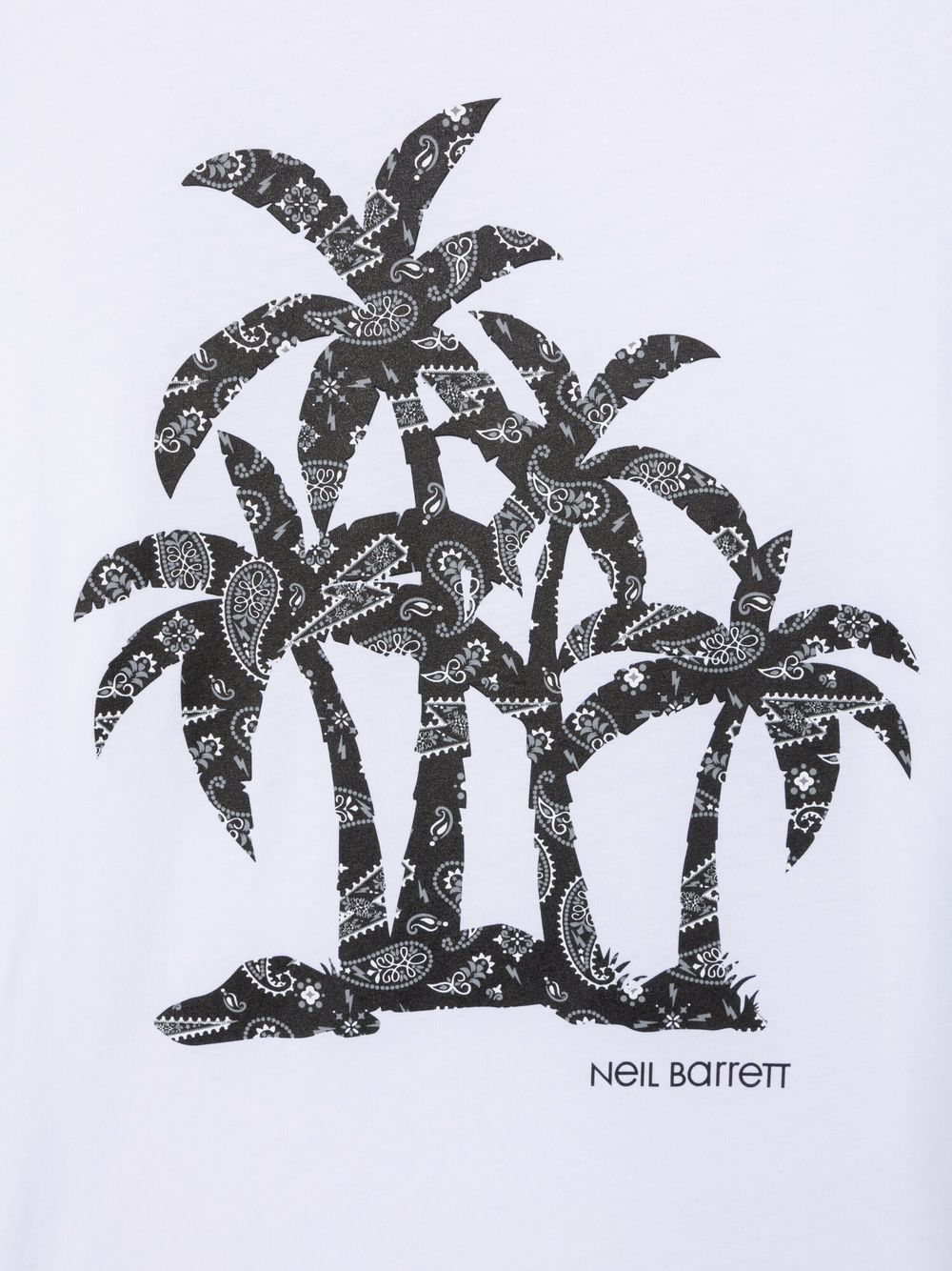 фото Neil barrett kids teen palm-print short-sleeve t-shirt