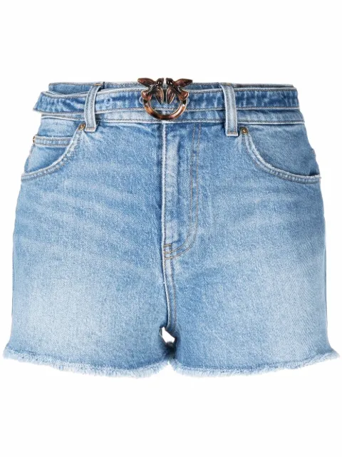 PINKO shorts de mezclilla con cinturón