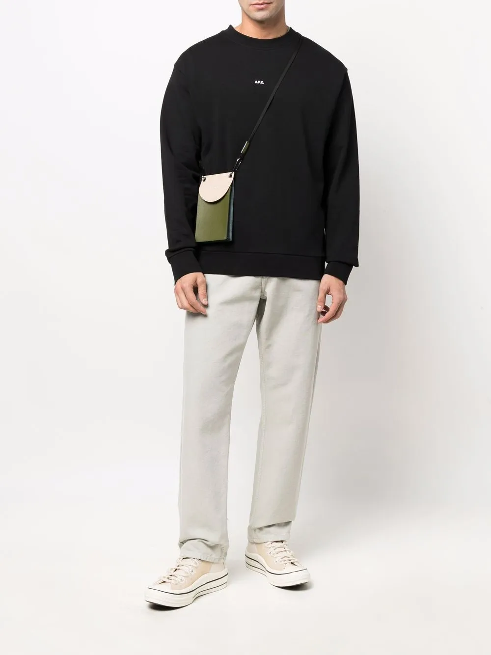 A.P.C. Sweater met ronde hals - Zwart