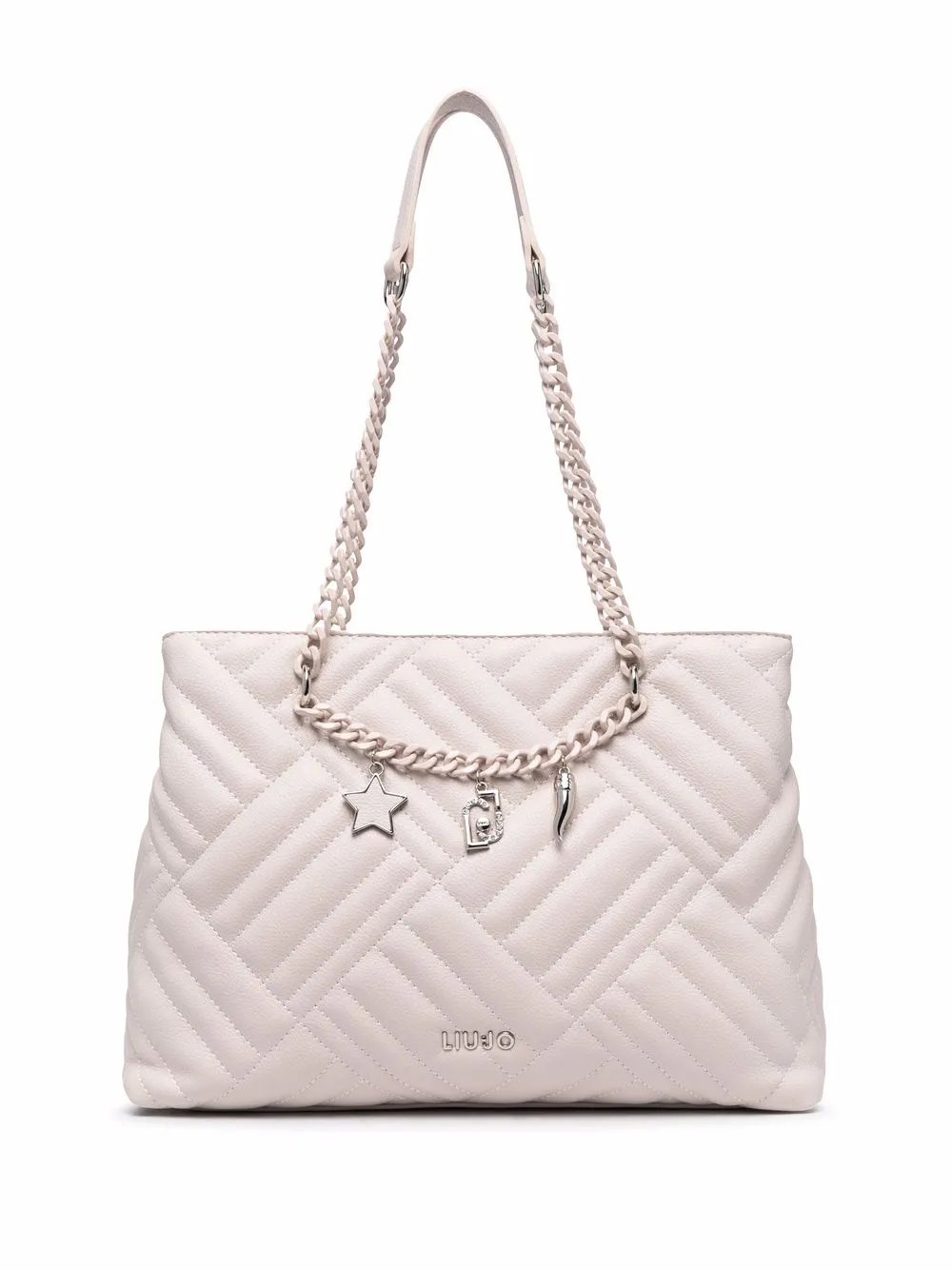 LIU JO Quilted chain-charm Tote Bag - Farfetch