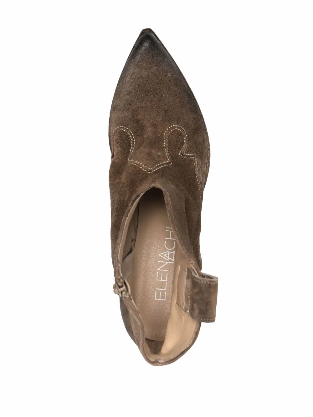 Elena Iachi Suède cowboylaarzen Beige