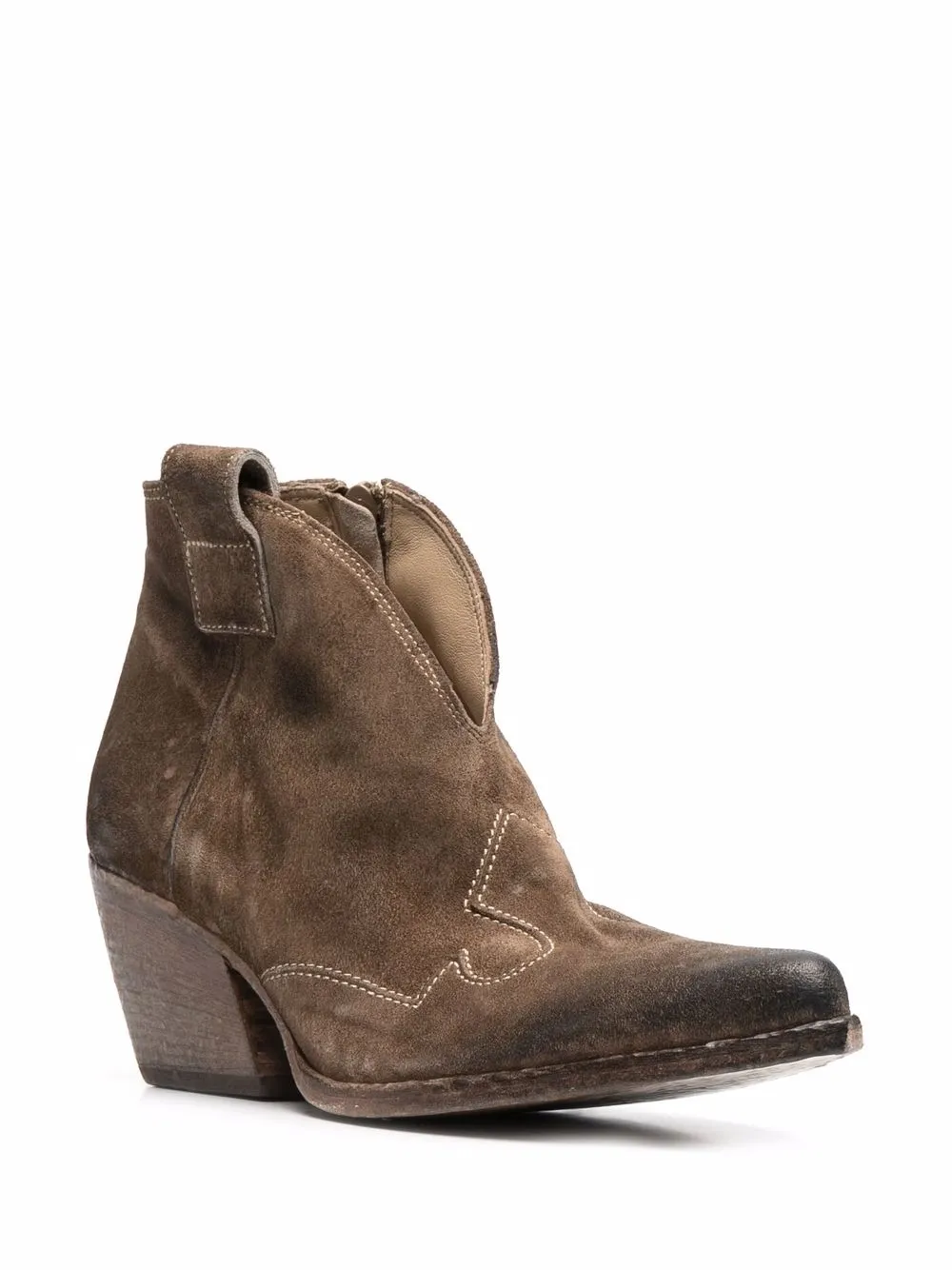 Elena Iachi Suède cowboylaarzen Beige