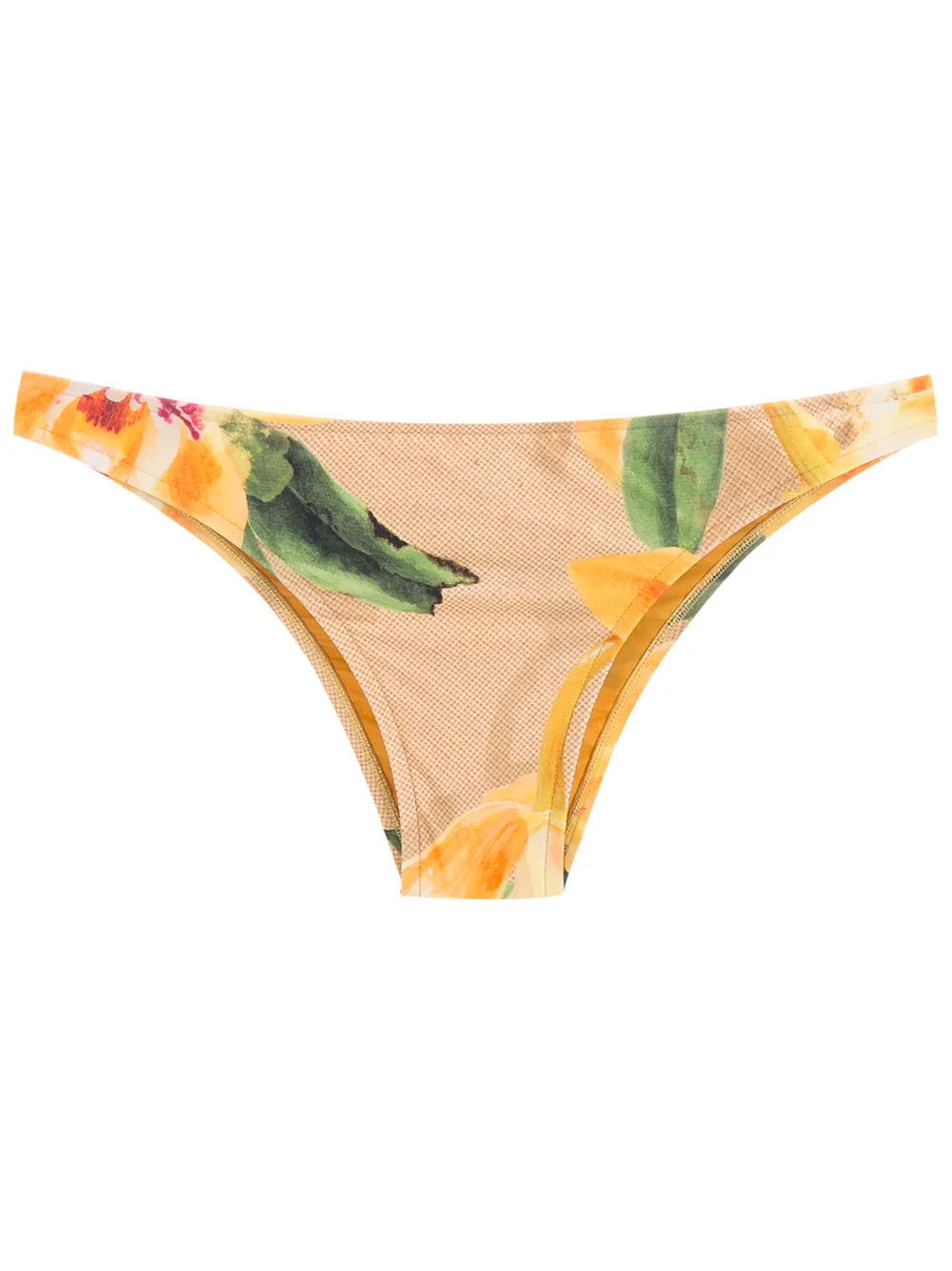 Lenny Niemeyer Vic Floral-print Bikini Bottoms In Yellow