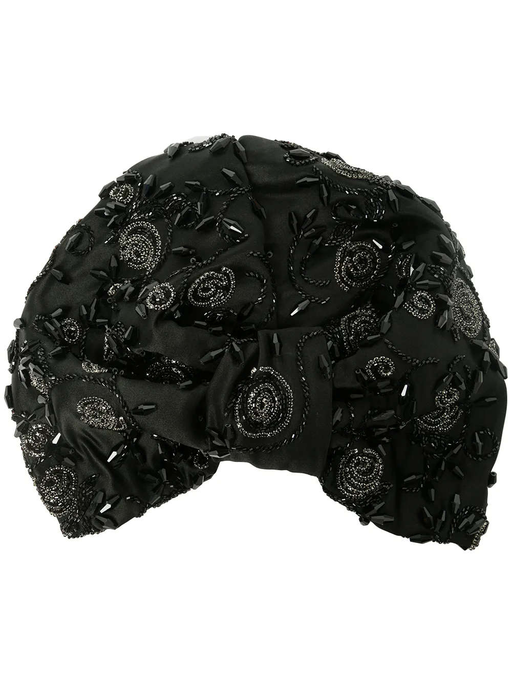 

Jennifer Behr Lila knot-front wrapped cap - Black