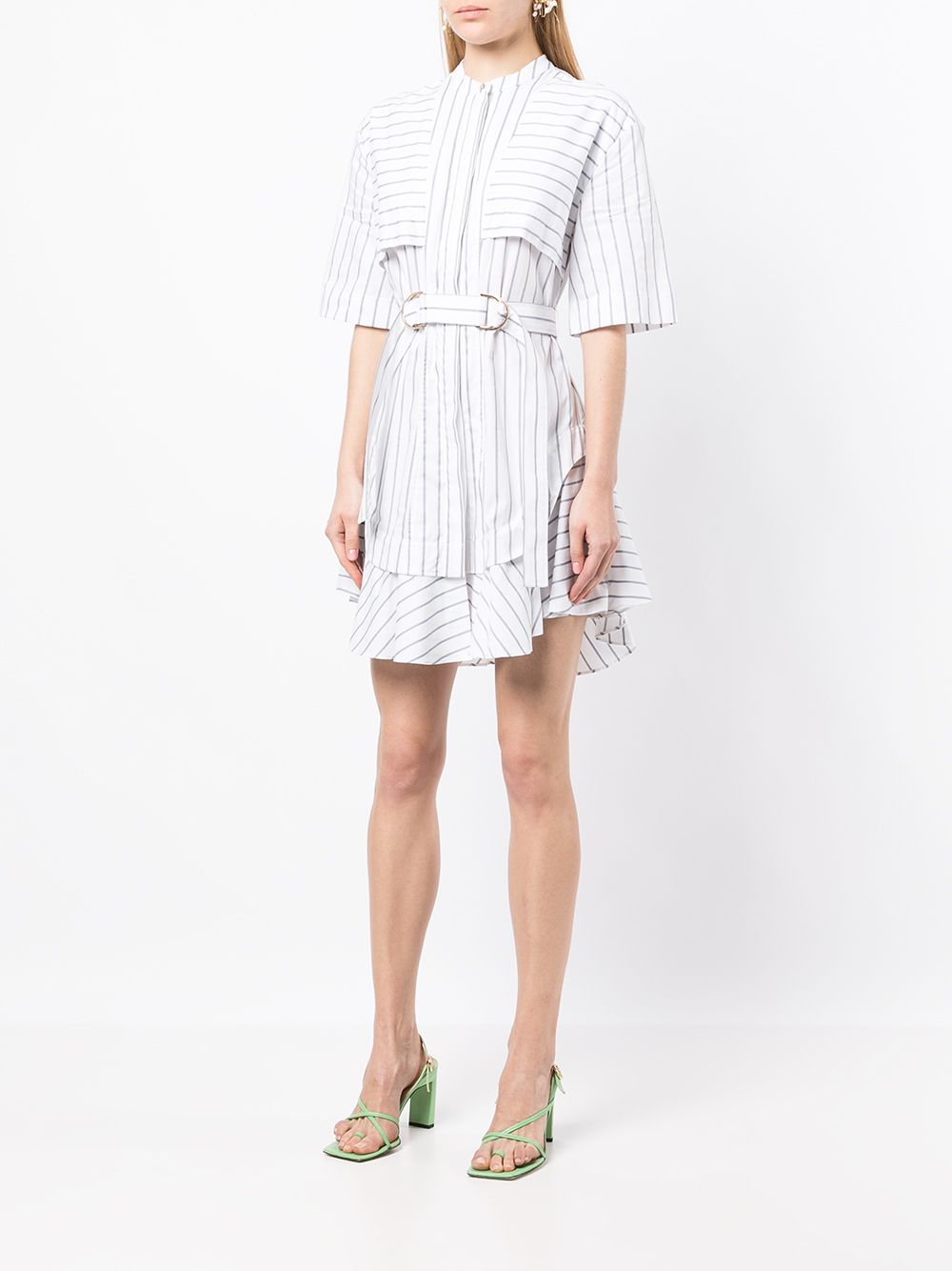 Acler layered-effect Striped Dress - Farfetch