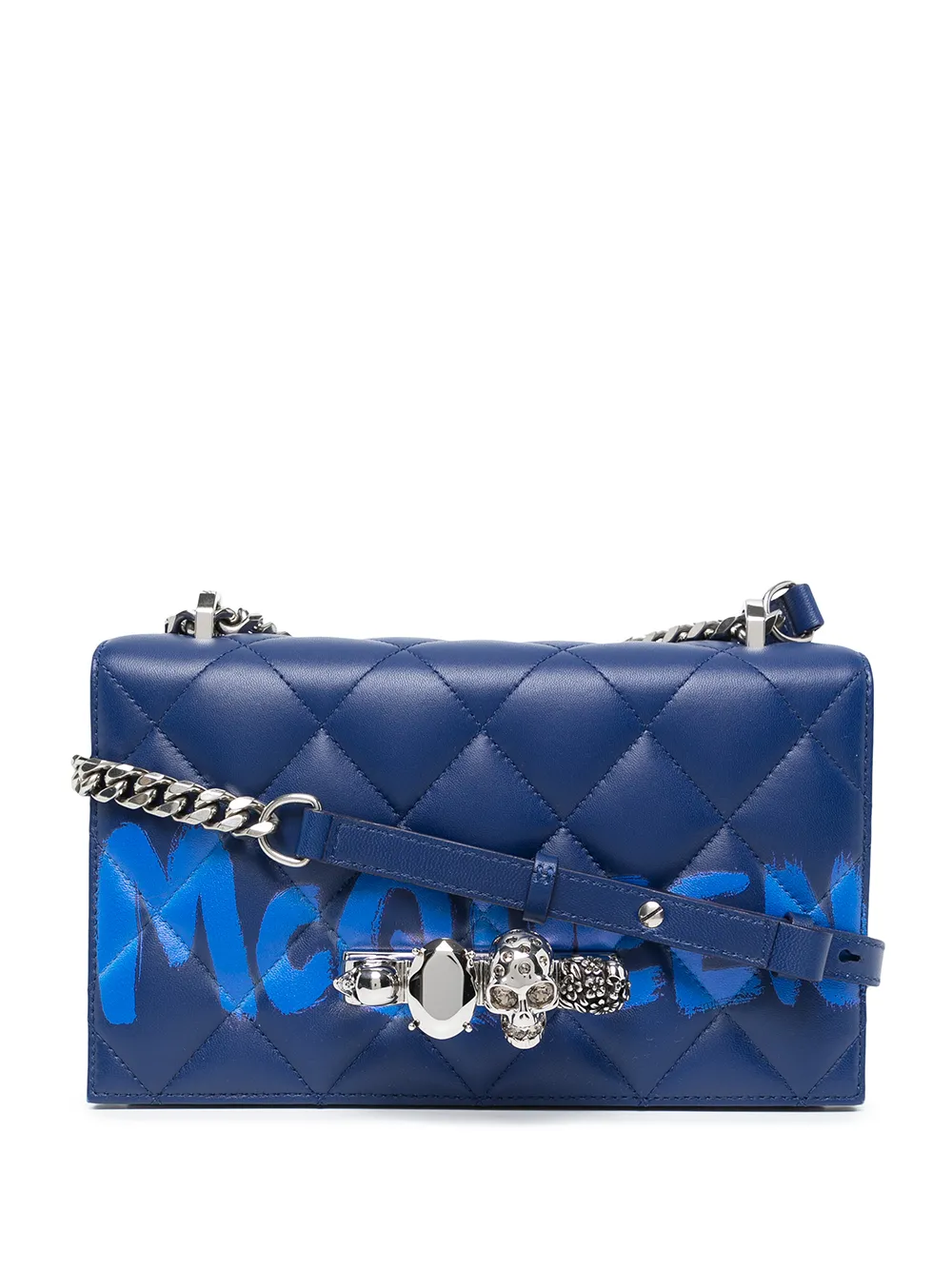 Alexander McQueen logo-print Quilted Leather Satchel Bag - Farfetch