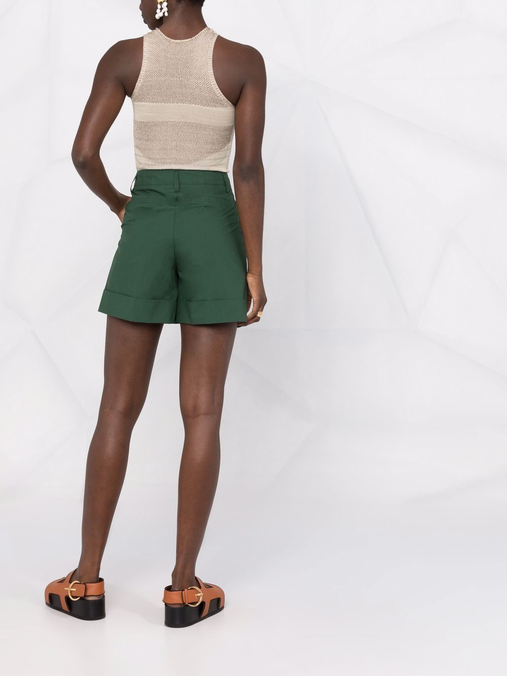 Shop P.A.R.O.S.H. pleat detail tailored shorts with Express Delivery ...