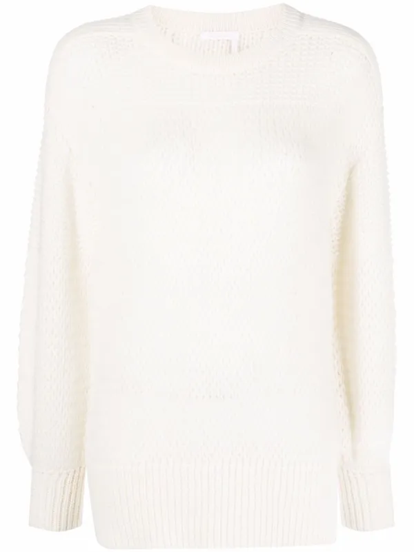 chunky knit crew neck jumper