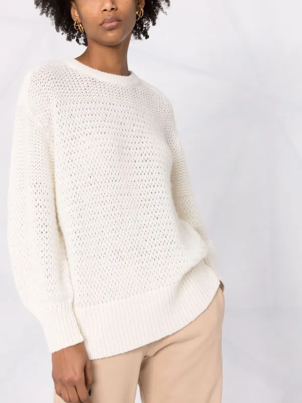 chunky knit crew neck jumper