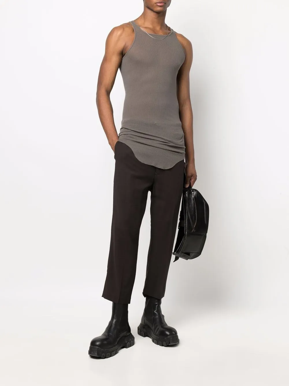 Rick Owens Zijden T-shirt - Beige