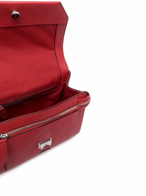 Red leather bag strap hot sale
