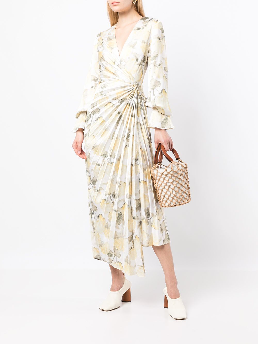 Acler floral-print Pleated Dress - Farfetch