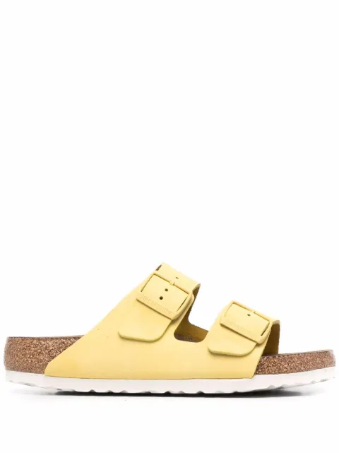 yellow birkenstock sandals