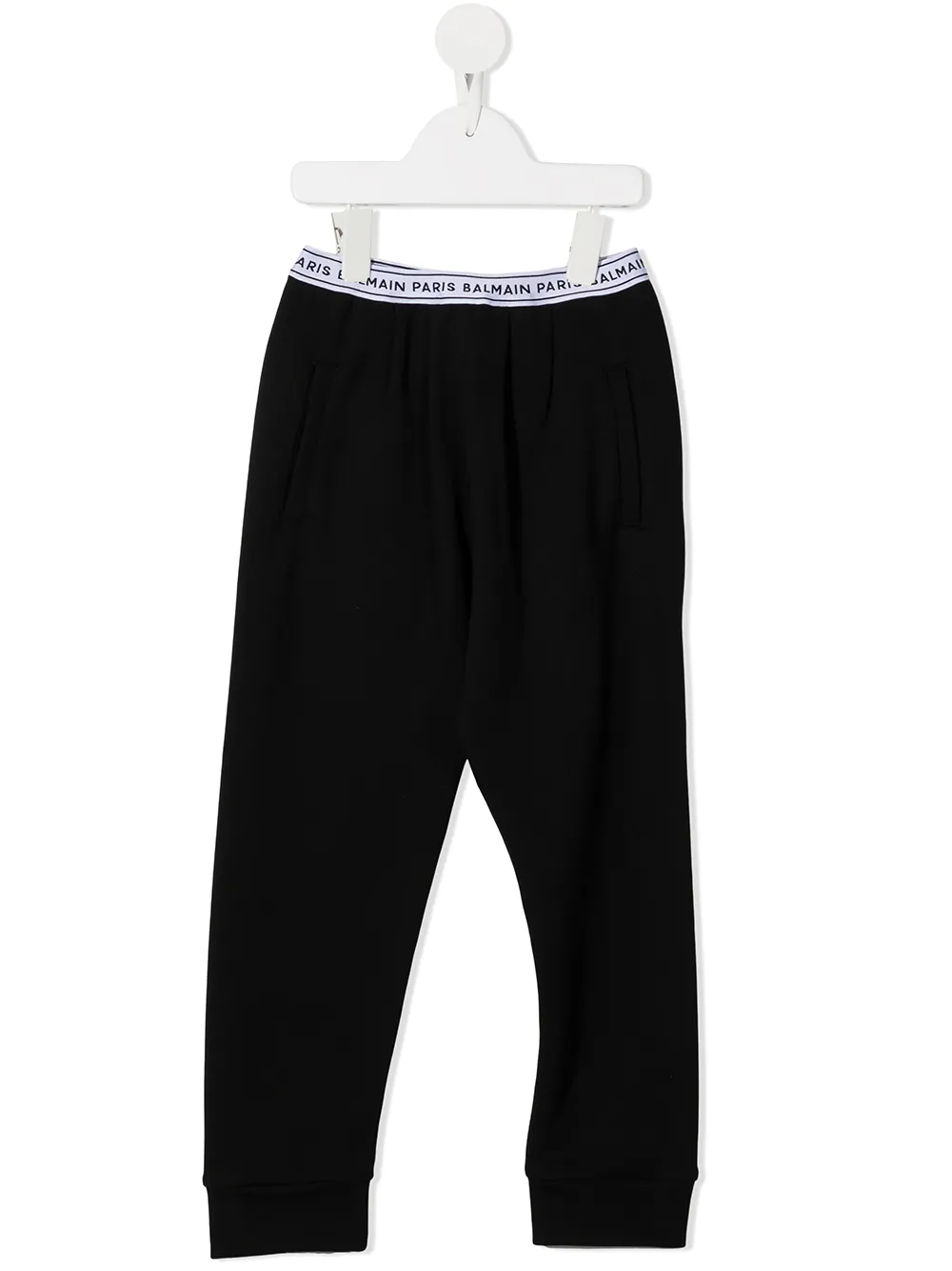 

Balmain Kids pants con logo en la pretina - Negro