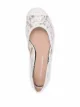Ermanno Scervino lace logo-embroidered ballerina pumps