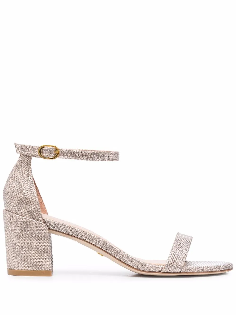 

Stuart Weitzman Nearlynude metallic block-heel sandals - Gold