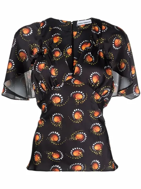 Rabanne top con cuello en V