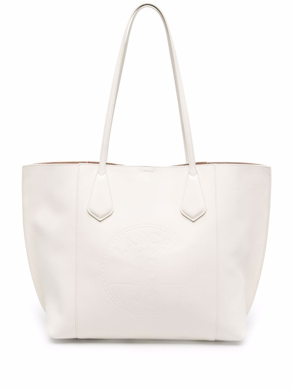 

Lancel tote con logo en relieve - Blanco