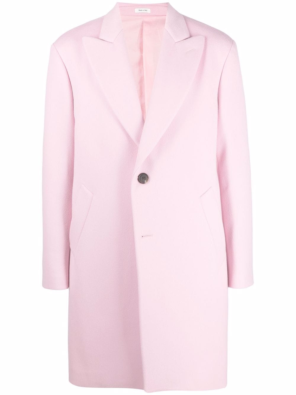 Alexander Mcqueen Single-breasted Wool Coat In Pink | ModeSens
