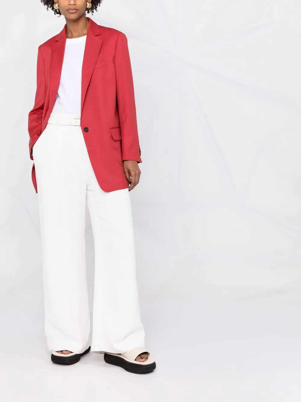 Fabiana Filippi Blazer met enkele rij knopen - Rood