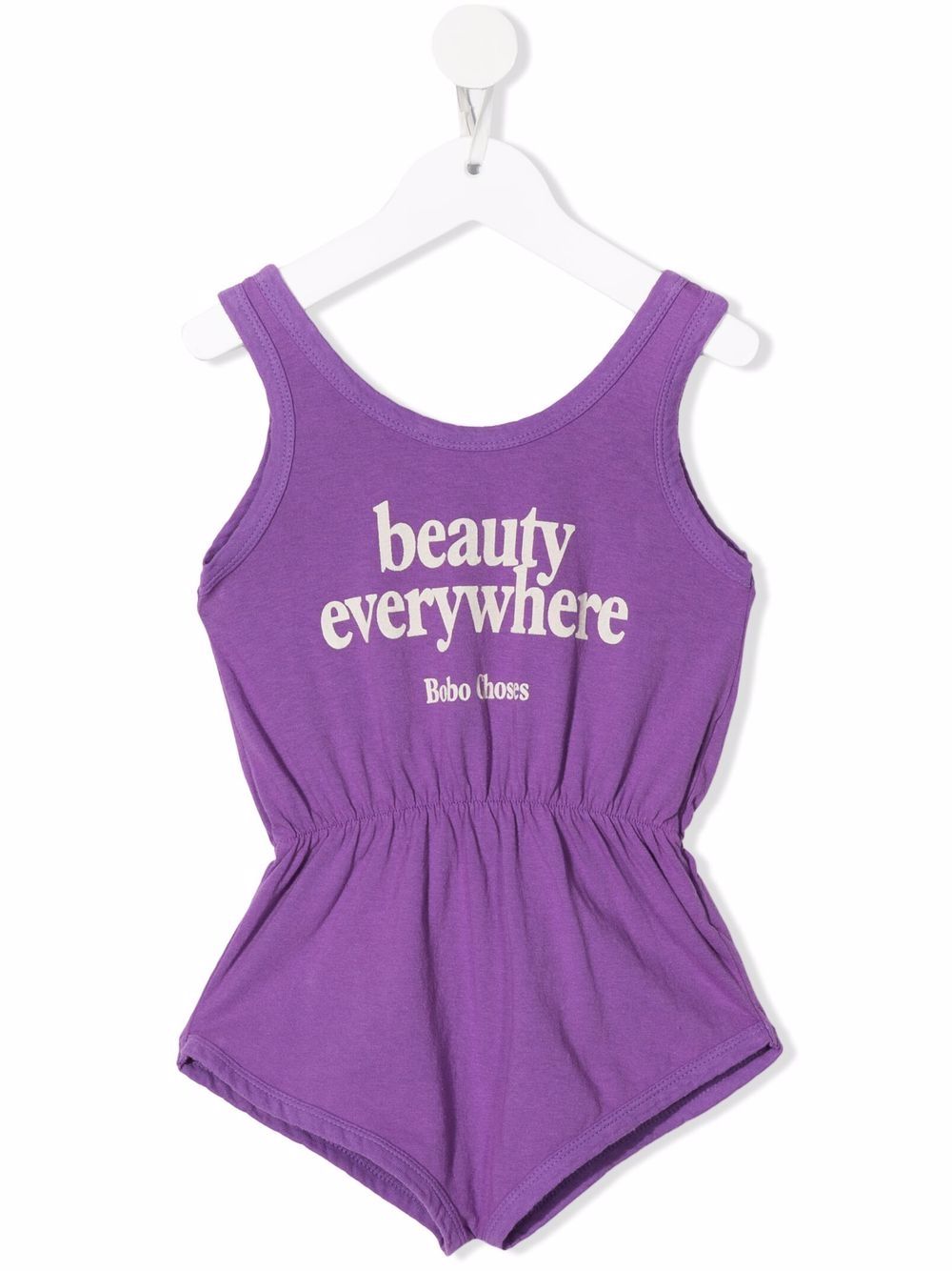 Bobo Choses slogan-print playsuit - Purple