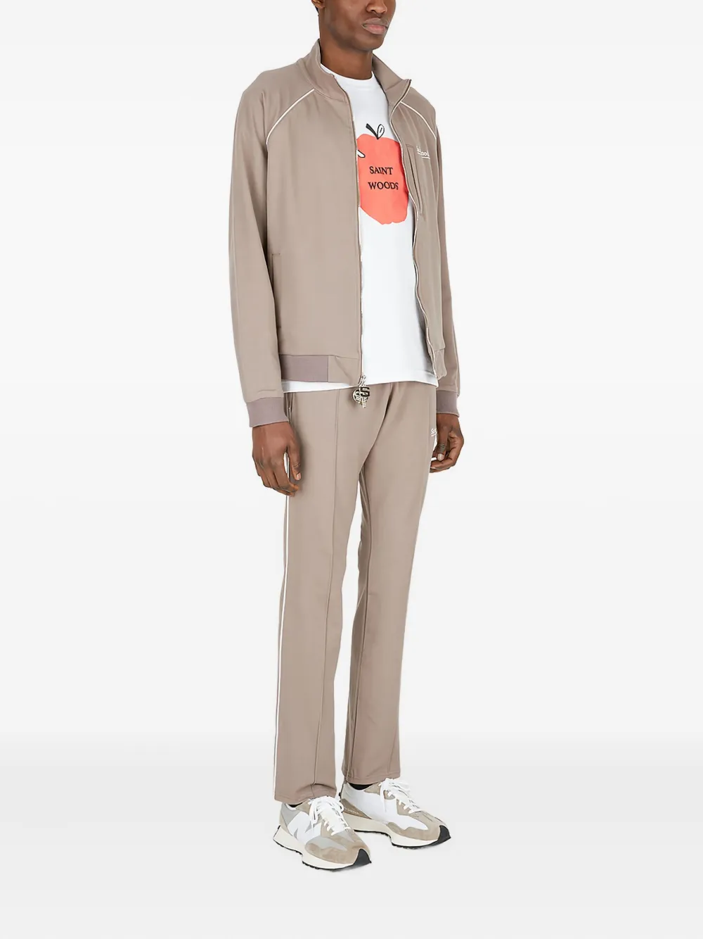 Saintwoods side-stripe sweatpants - Beige