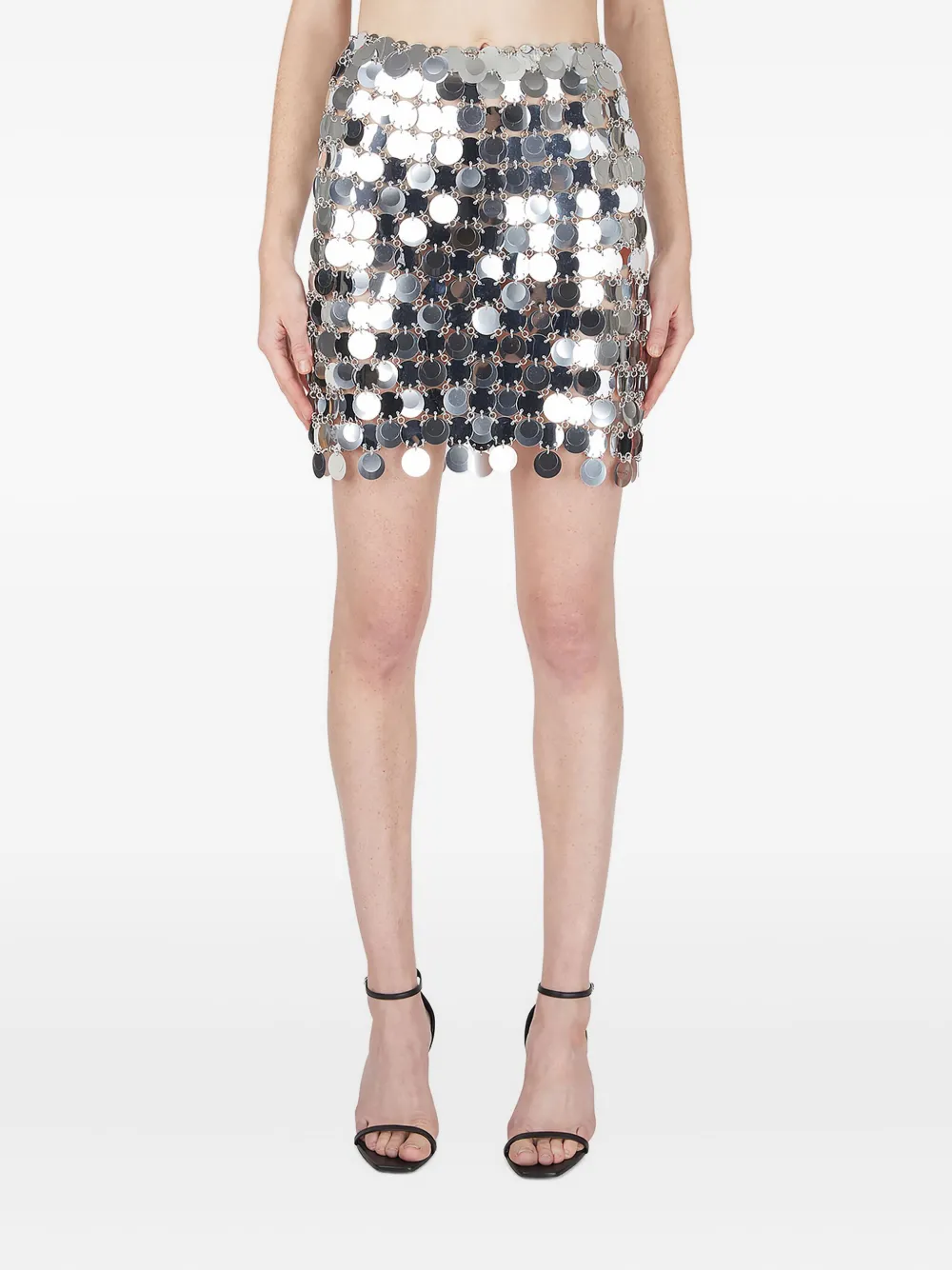 Rabanne metallic disc-chain mini skirt