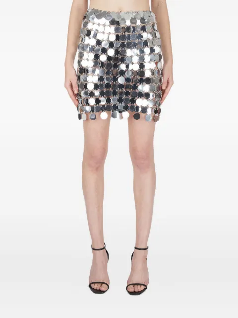 Rabanne metallic disc-chain mini skirt