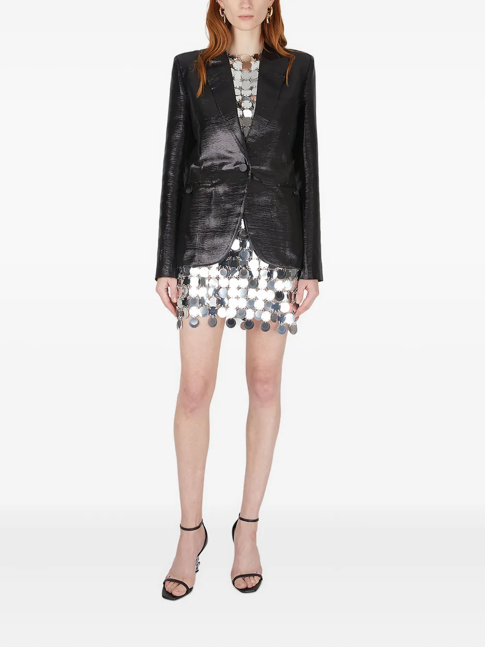 Rabanne metallic disc-chain mini skirt