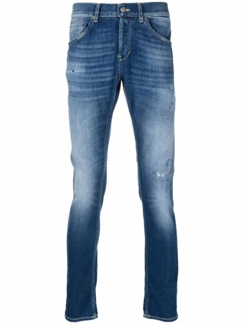 DONDUP stonewashed-finish jeans