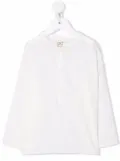 Douuod Kids button-placket long-sleeve T-shirt - White