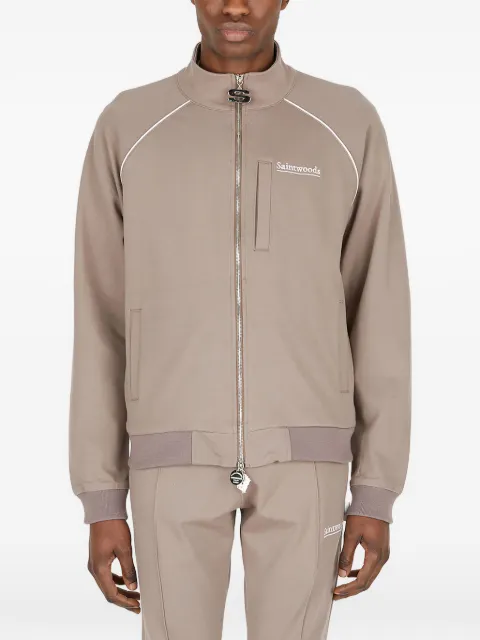 Saintwoods zip piped cardigan