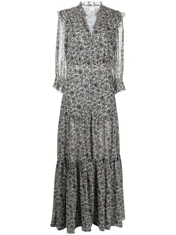 Shop Veronica Beard floral-print silk 