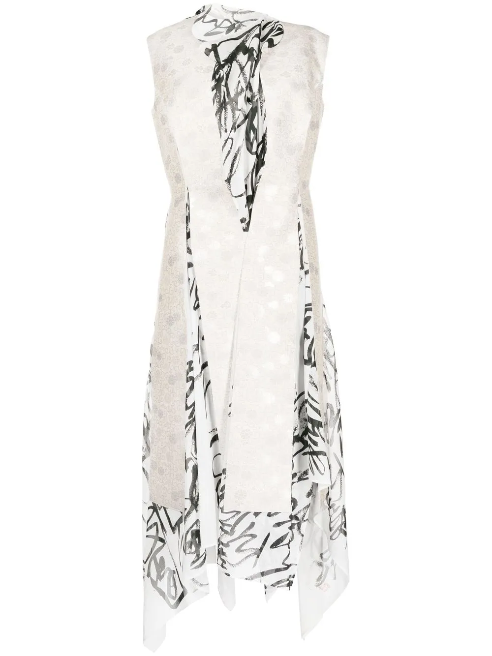 

Junya Watanabe cut-out draped midi-dress - White