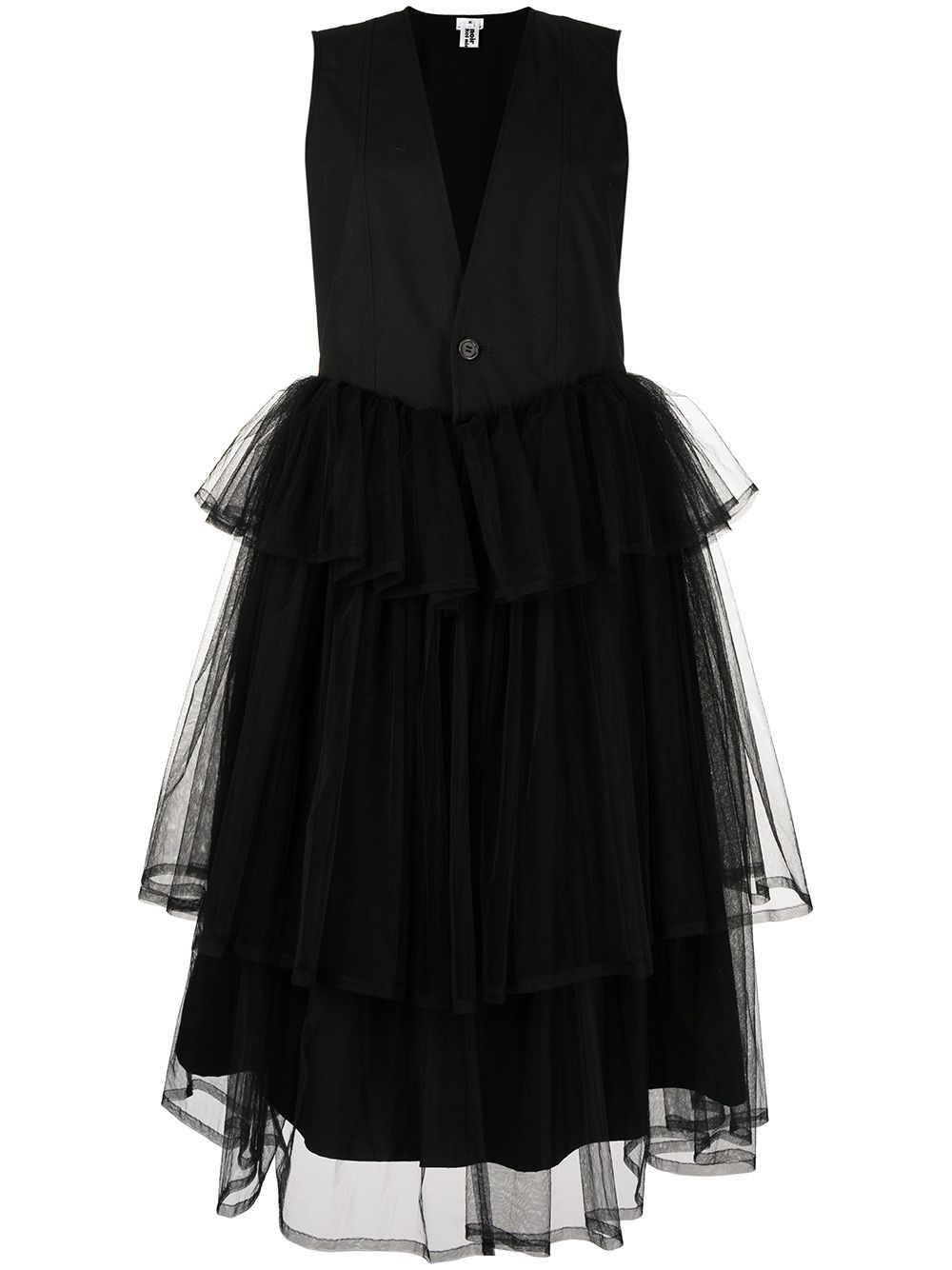 фото Comme des garçons noir kei ninomiya ruffle tulle midi dress