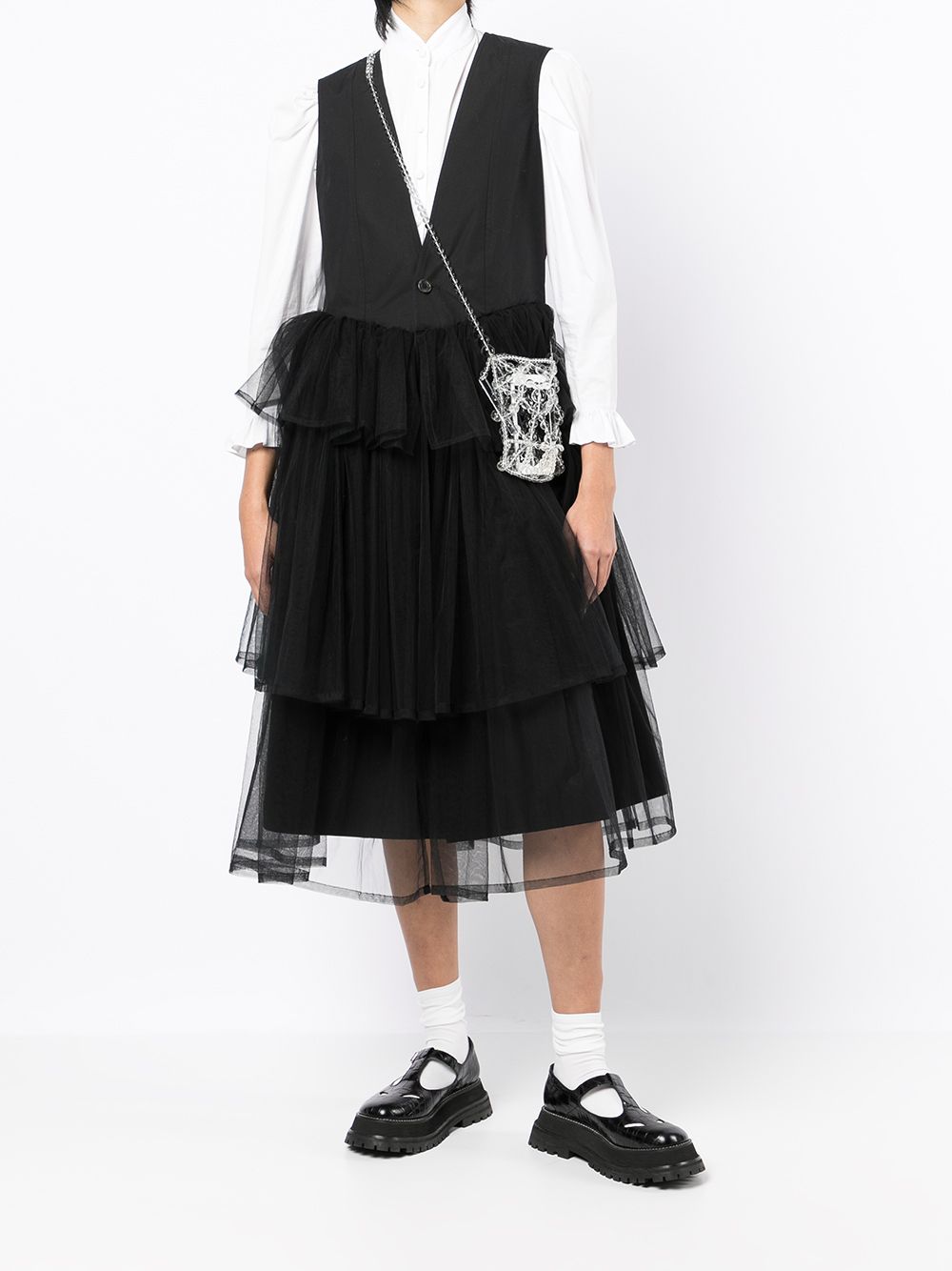 фото Comme des garçons noir kei ninomiya ruffle tulle midi dress