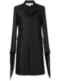 Comme Des Garçons Comme Des Garçons fringe-sleeve single-breasted coat - Black