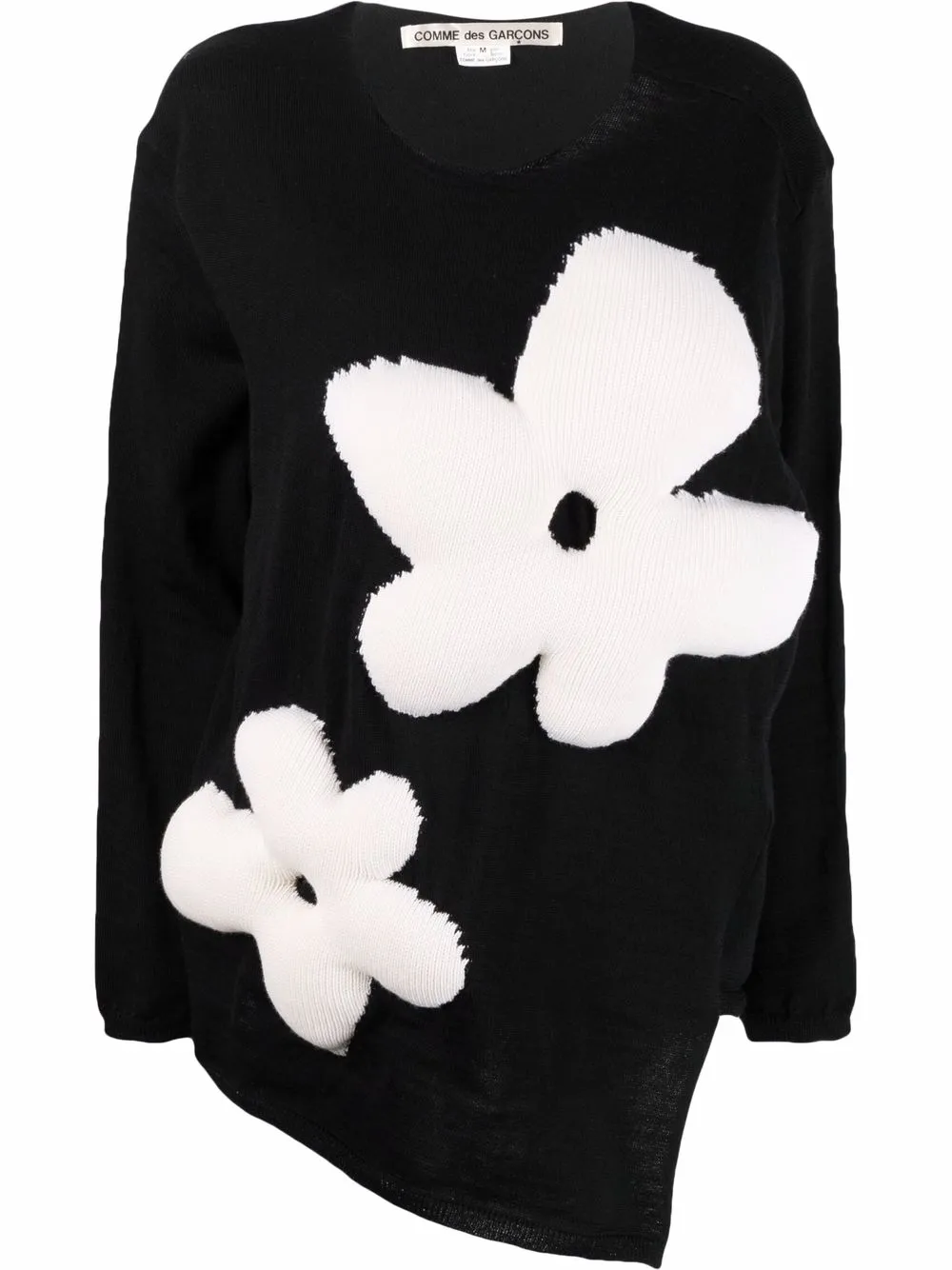 

Comme Des Garçons suéter con parche floral - Negro