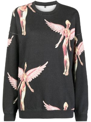 R13 Nirvana Printed Cotton Sweatshirt Farfetch