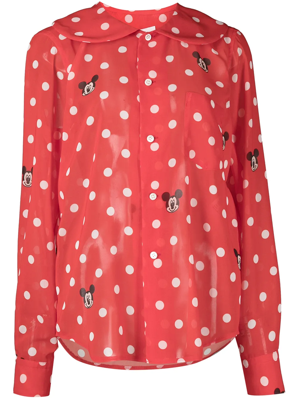 

Comme Des Garçons Girl spotted mickey mouse-print shirt - Red