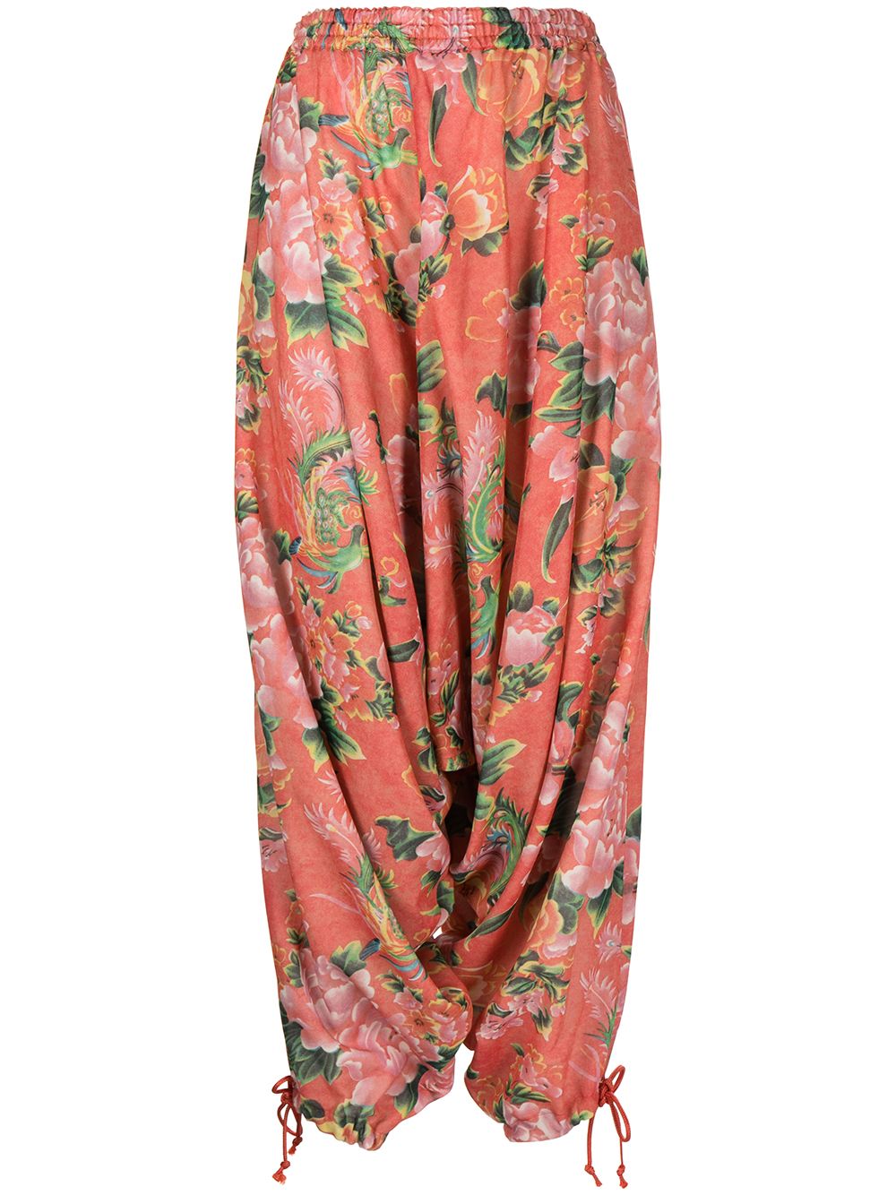 

Junya Watanabe pantalones con estampado floral - Naranja