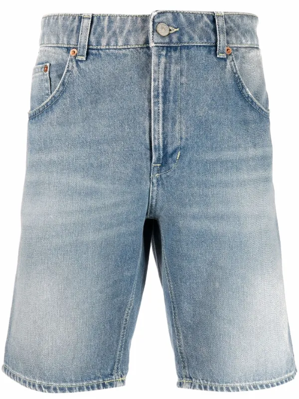 DONDUP light-wash wide denim shorts 