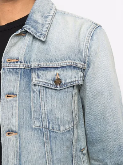 Saint Laurent faded denim jacket blue 