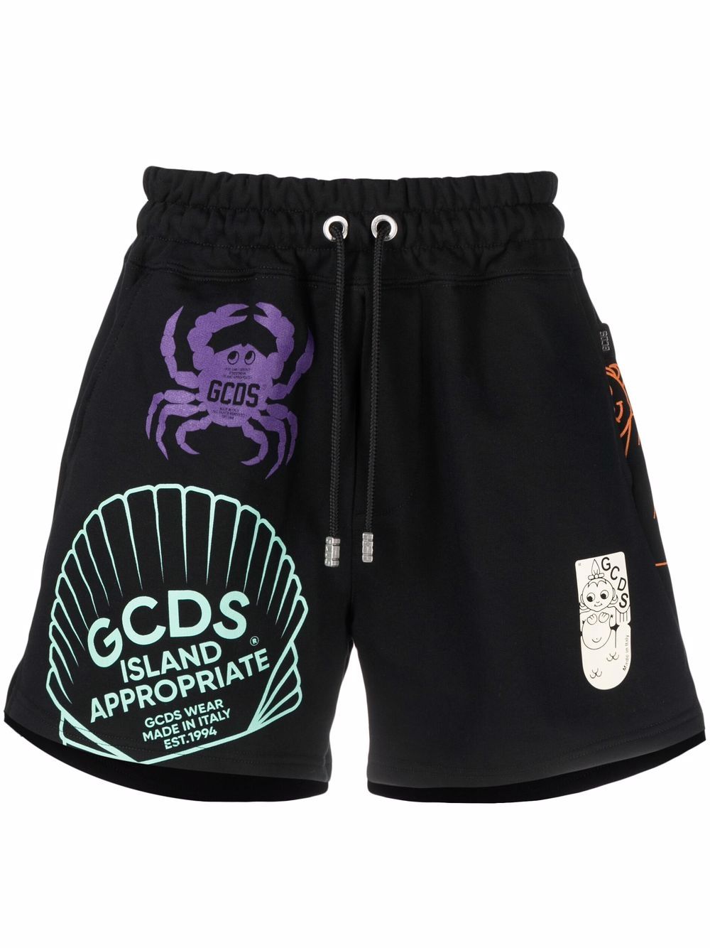 

Gcds shorts con logo estampado - Negro