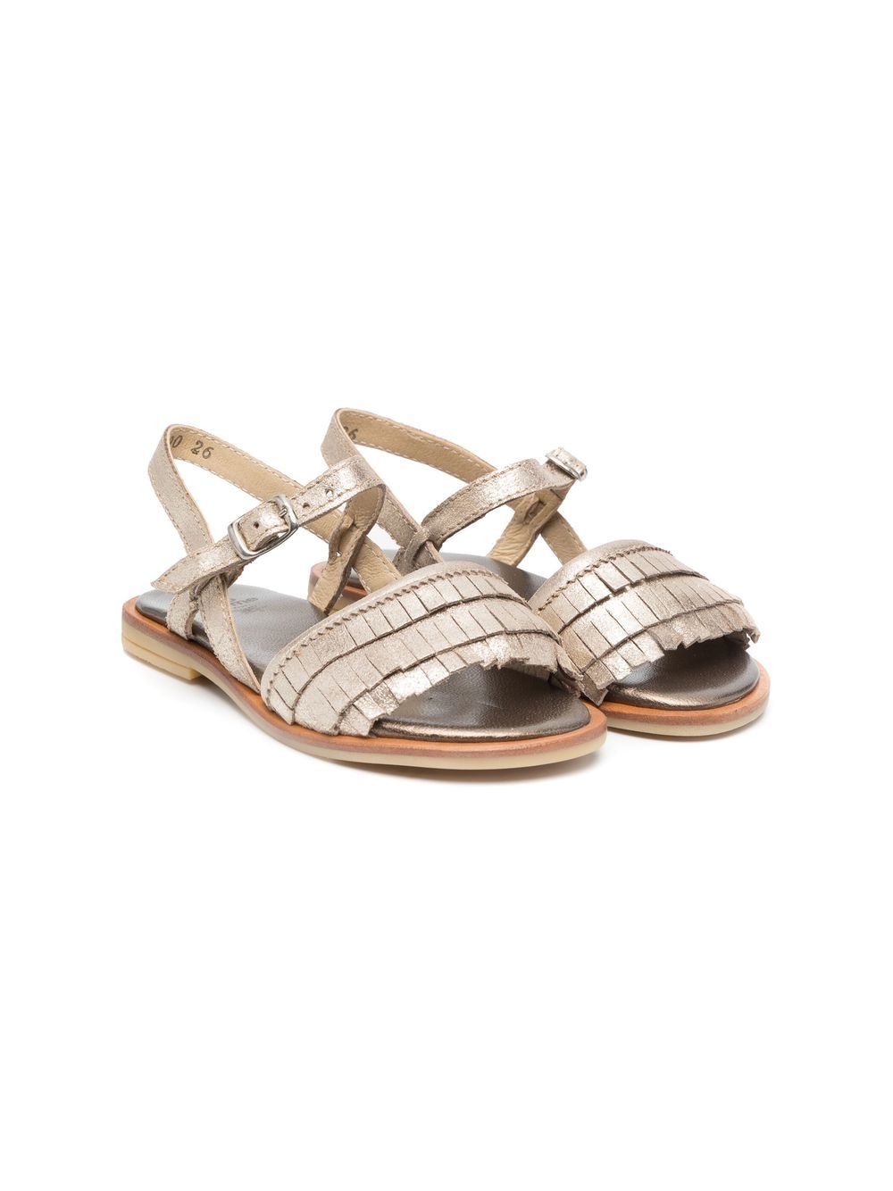 Two Con Me By Pépé Moira fringed open-toe sandals - Gold