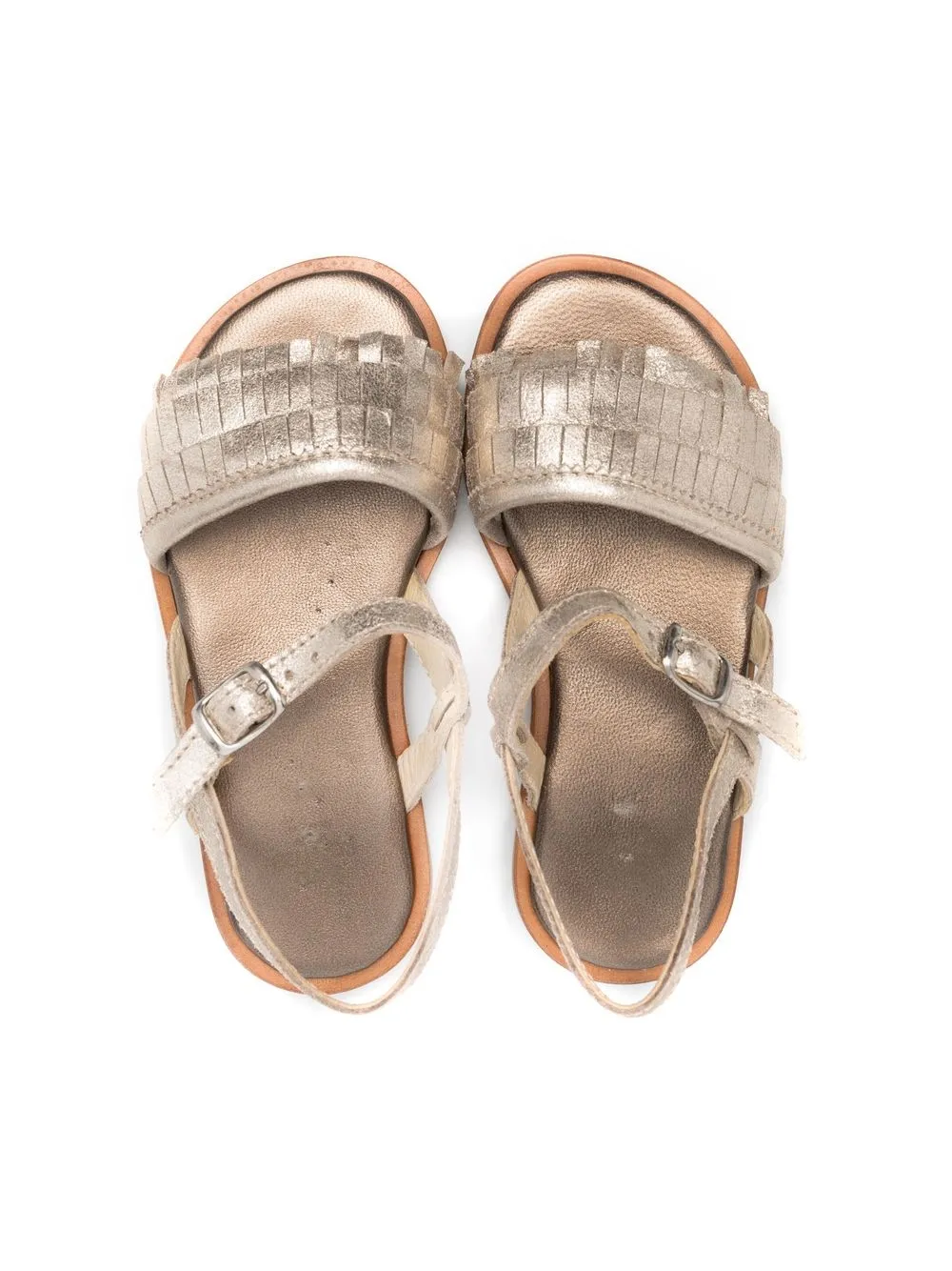  Two Con Me By Pépé Moira Fringed Open-toe Sandals - Gold 