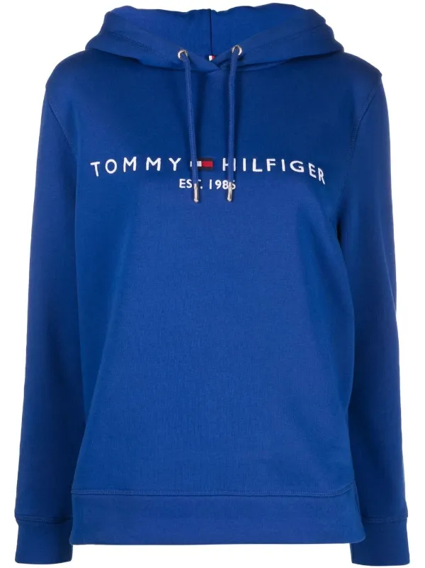 Tommy Hilfiger Embroidered Logo Hoodie - Farfetch