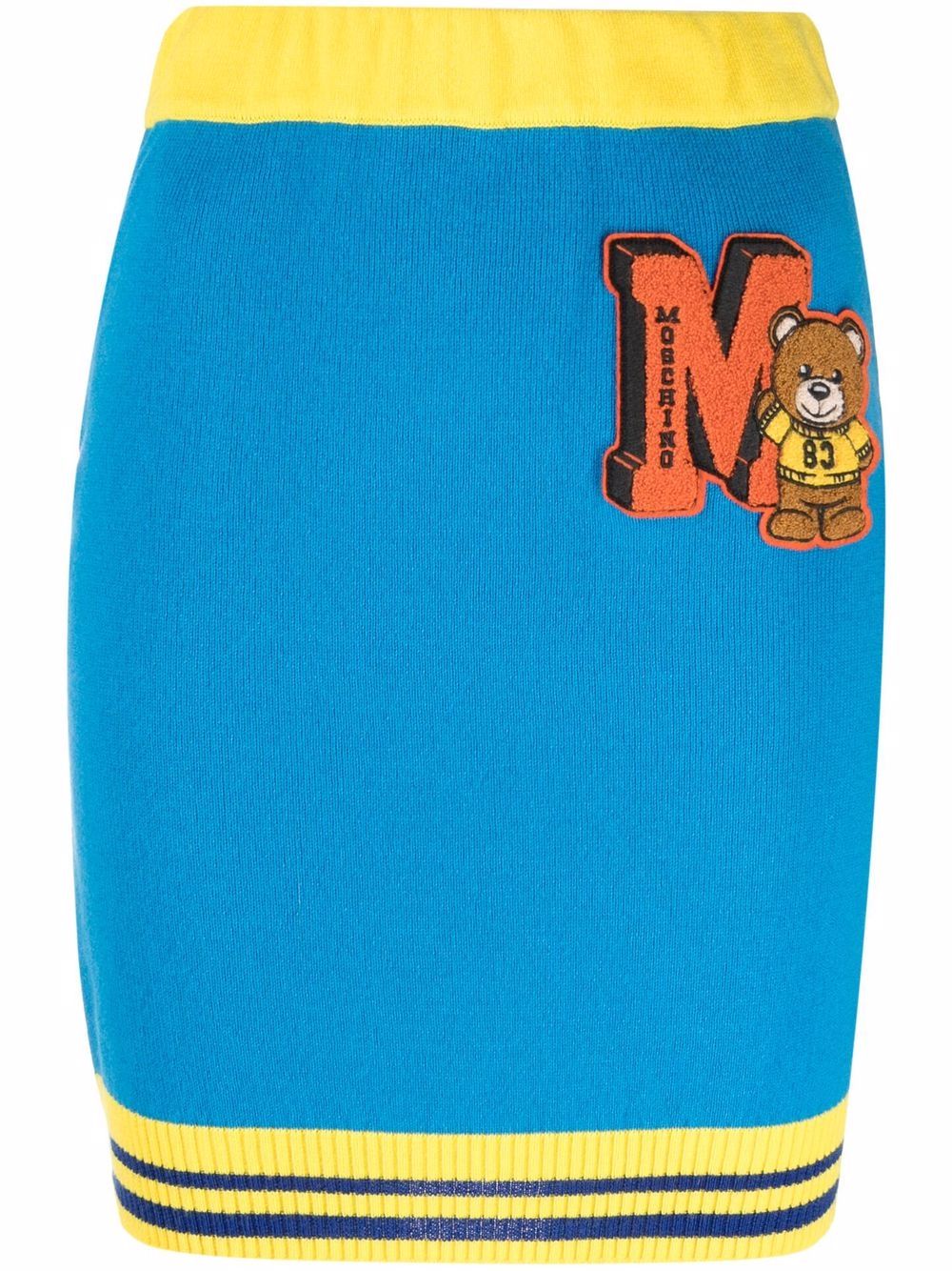 фото Moschino юбка мини с нашивкой teddy bear