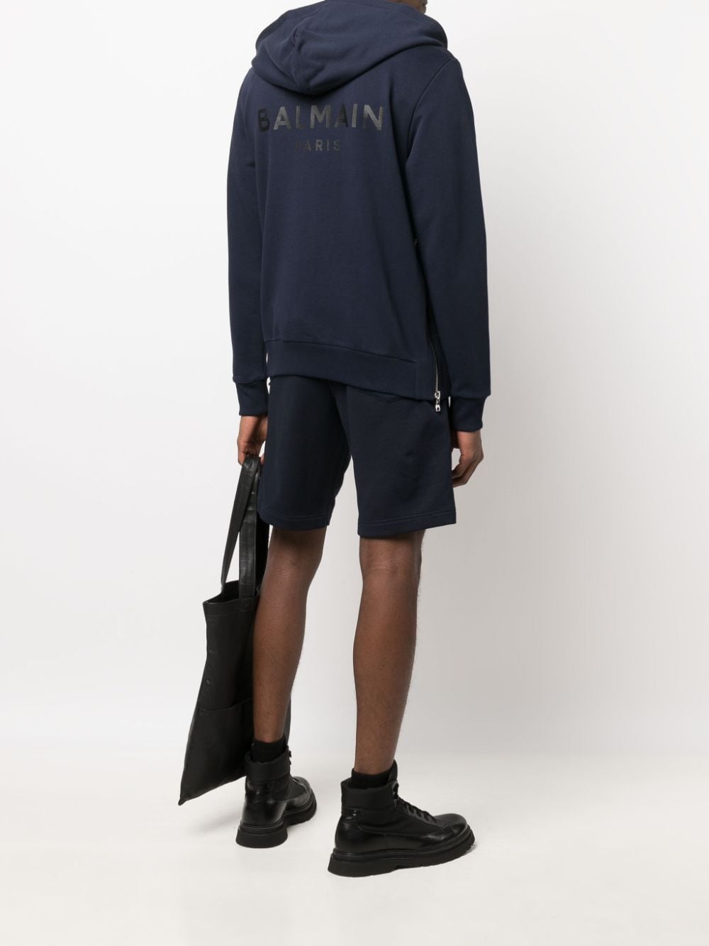 Balmain Hoodie met logoprint - Blauw