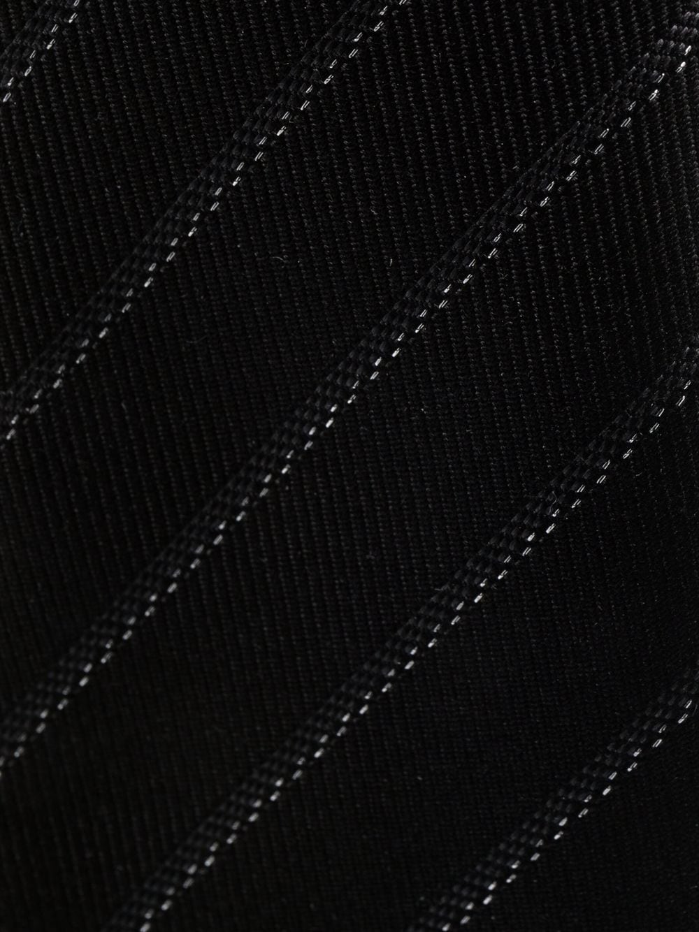 Saint Laurent Gestreepte stropdas - Zwart
